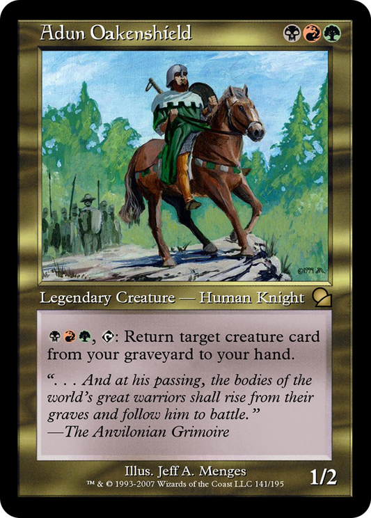 Adun Oakenshield (ME1-141) - Masters Edition Foil - Premium MTG Single from Wizards of the Coast - Just $0! Shop now at Game Crave Tournament Store
