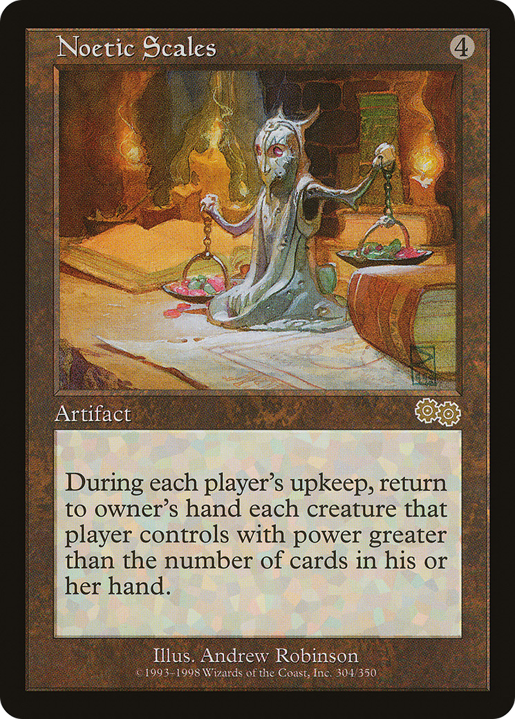 Noetic Scales (USG-304) - Urza's Saga - Premium MTG Single from Wizards of the Coast - Just $1.13! Shop now at Game Crave Tournament Store