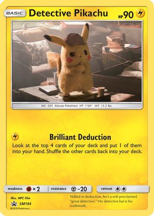 Detective Pikachu SM194/248 - SM Black Star Promos Holofoil - Premium Pokemon Single from Nintendo - Just $1.42! Shop now at Game Crave Tournament Store