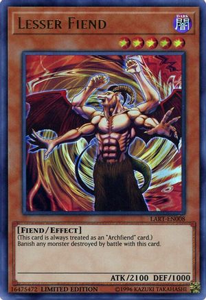 Lesser Fiend (LART-EN008) - The Lost Art Promotion Limited - Premium Yugioh Single from Konami - Just $1.31! Shop now at Game Crave Tournament Store