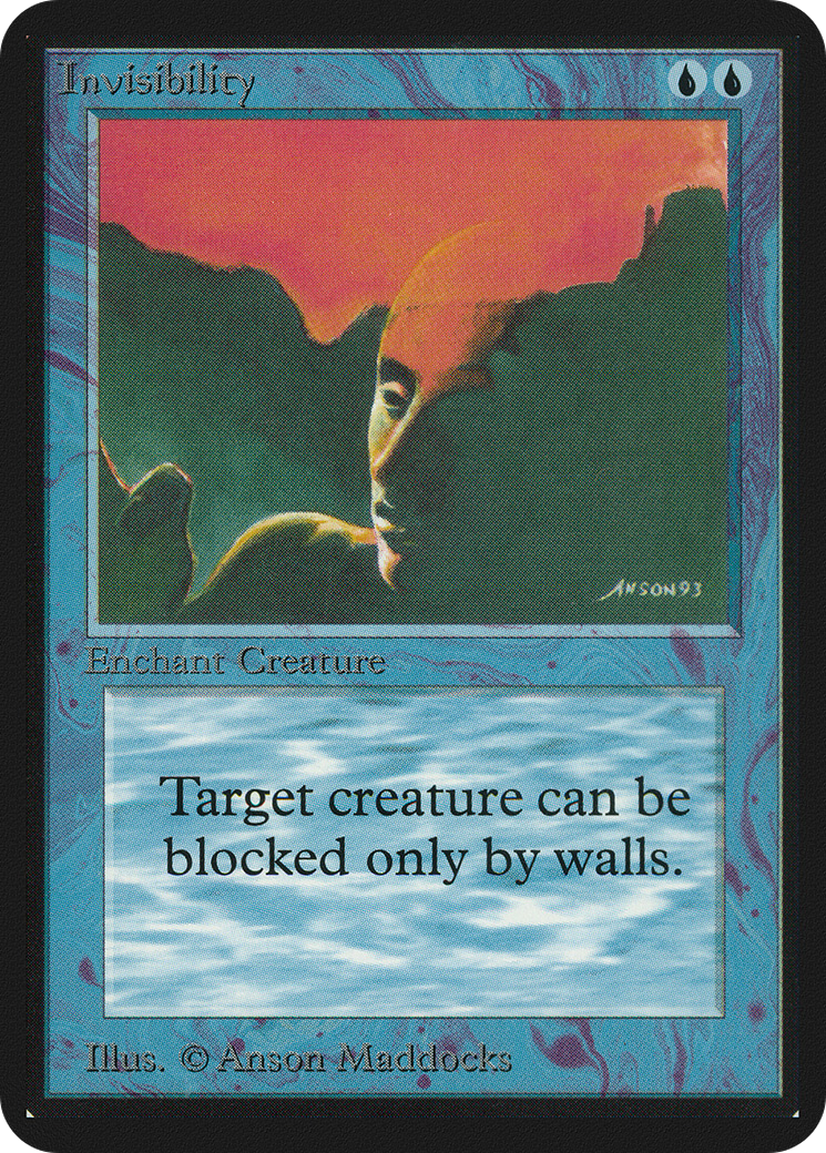 Invisibility (LEA-059) - Limited Edition Alpha - Premium MTG Single from Wizards of the Coast - Just $8.27! Shop now at Game Crave Tournament Store