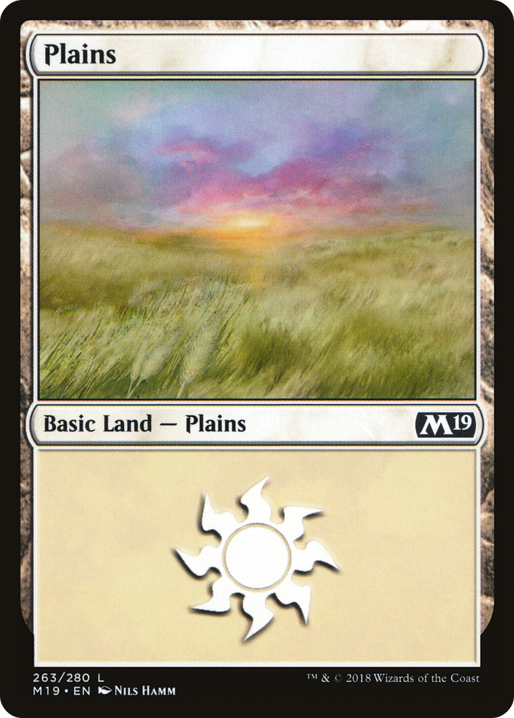 Plains (M19-263) - Core Set 2019 - Premium MTG Single from Wizards of the Coast - Just $0.08! Shop now at Game Crave Tournament Store