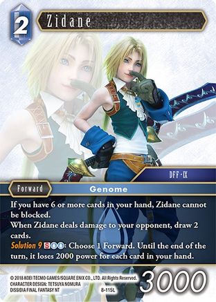 Zidane (OPUS VIII) Foil - Premium Final Fantasy Single from Opus VIII - Just $4.08! Shop now at Game Crave Tournament Store