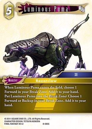 Luminous Puma (OPUS VIII) Foil - Premium Final Fantasy Single from Opus VIII - Just $4.75! Shop now at Game Crave Tournament Store