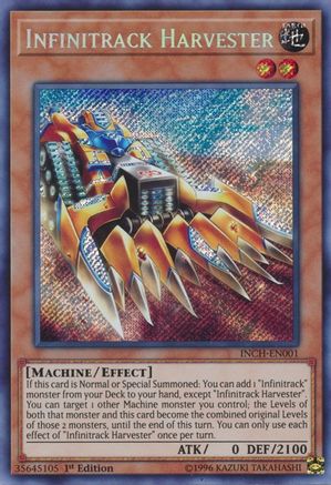 Infinitrack Harvester (INCH-EN001) - The Infinity Chasers 1st Edition - Premium Yugioh Single from Konami - Just $4.90! Shop now at Game Crave Tournament Store