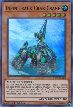 Infinitrack Crab Crane (INCH-EN003) - The Infinity Chasers 1st Edition - Premium Yugioh Single from Konami - Just $0.25! Shop now at Game Crave Tournament Store