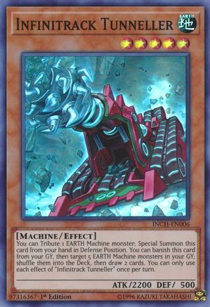 Infinitrack Tunneller (INCH-EN006) - The Infinity Chasers 1st Edition - Premium Yugioh Single from Konami - Just $0.35! Shop now at Game Crave Tournament Store