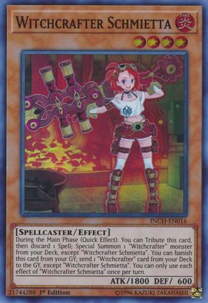 Witchcrafter Schmietta (INCH-EN016) - The Infinity Chasers 1st Edition - Premium Yugioh Single from Konami - Just $0.38! Shop now at Game Crave Tournament Store