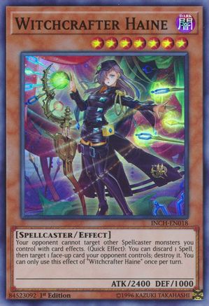 Witchcrafter Haine (INCH-EN018) - The Infinity Chasers 1st Edition - Premium Yugioh Single from Konami - Just $0.51! Shop now at Game Crave Tournament Store