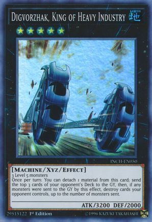 Digvorzhak, King of Heavy Industry (INCH-EN050) - The Infinity Chasers 1st Edition - Premium Yugioh Single from Konami - Just $0.25! Shop now at Game Crave Tournament Store