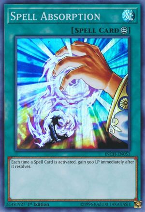 Spell Absorption (INCH-EN053) - The Infinity Chasers 1st Edition - Premium Yugioh Single from Konami - Just $0.42! Shop now at Game Crave Tournament Store
