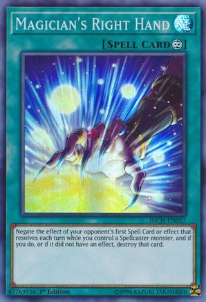 Magician's Right Hand (INCH-EN057) - The Infinity Chasers 1st Edition - Premium Yugioh Single from Konami - Just $0.73! Shop now at Game Crave Tournament Store