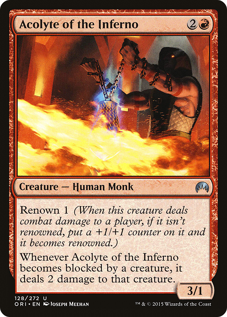 Acolyte of the Inferno (ORI-128) - Magic Origins Foil - Premium MTG Single from Wizards of the Coast - Just $0.26! Shop now at Game Crave Tournament Store