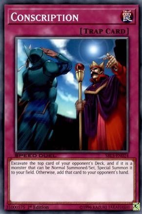 Conscription (SBLS-EN024) - Speed Duel: Arena of Lost Souls 1st Edition - Premium Yugioh Single from Konami - Just $0.25! Shop now at Game Crave Tournament Store