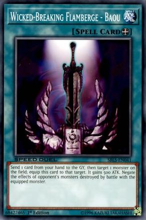 Wicked-Breaking Flamberge - Baou (SBLS-EN041) - Speed Duel: Arena of Lost Souls 1st Edition - Premium Yugioh Single from Konami - Just $0.25! Shop now at Game Crave Tournament Store