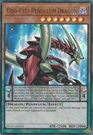 Odd-Eyes Pendulum Dragon (DUPO-EN105) - Duel Power Limited - Premium Yugioh Single from Konami - Just $0.25! Shop now at Game Crave Tournament Store