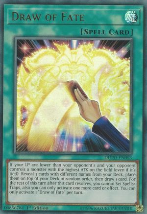 Draw of Fate (DUPO-EN003) - Duel Power 1st Edition - Premium Yugioh Single from Konami - Just $0.08! Shop now at Game Crave Tournament Store