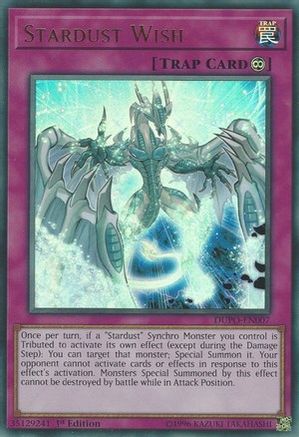 Stardust Wish (DUPO-EN007) - Duel Power Unlimited - Premium Yugioh Single from Konami - Just $0.26! Shop now at Game Crave Tournament Store