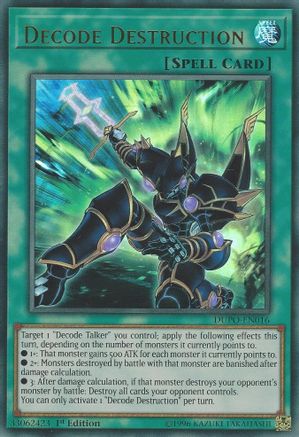 Decode Destruction (DUPO-EN016) - Duel Power 1st Edition - Premium Yugioh Single from Konami - Just $0.25! Shop now at Game Crave Tournament Store