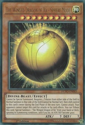 The Winged Dragon of Ra - Sphere Mode (DUPO-EN045) - Duel Power 1st Edition - Premium Yugioh Single from Konami - Just $1.24! Shop now at Game Crave Tournament Store