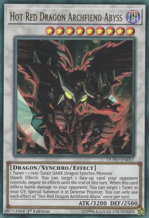 Hot Red Dragon Archfiend Abyss (DUPO-EN057) - Duel Power 1st Edition - Premium Yugioh Single from Konami - Just $0.62! Shop now at Game Crave Tournament Store