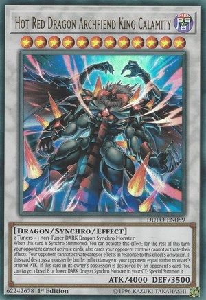Hot Red Dragon Archfiend King Calamity (DUPO-EN059) - Duel Power 1st Edition - Premium Yugioh Single from Konami - Just $0.25! Shop now at Game Crave Tournament Store
