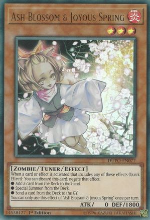 Ash Blossom & Joyous Spring (DUPO-EN077) - Duel Power Unlimited - Premium Yugioh Single from Konami - Just $3.56! Shop now at Game Crave Tournament Store