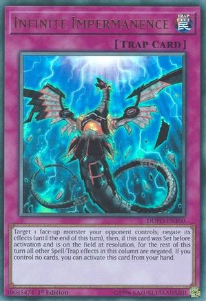 Infinite Impermanence (DUPO-EN100) - Duel Power Unlimited - Premium Yugioh Single from Konami - Just $5.74! Shop now at Game Crave Tournament Store
