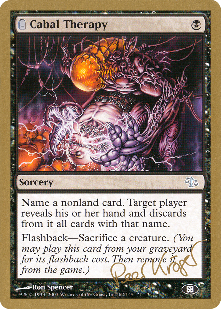 Cabal Therapy (WC03-PK62SB) - World Championship Decks 2003: (tombstone) - Premium MTG Single from Wizards of the Coast - Just $1.65! Shop now at Game Crave Tournament Store