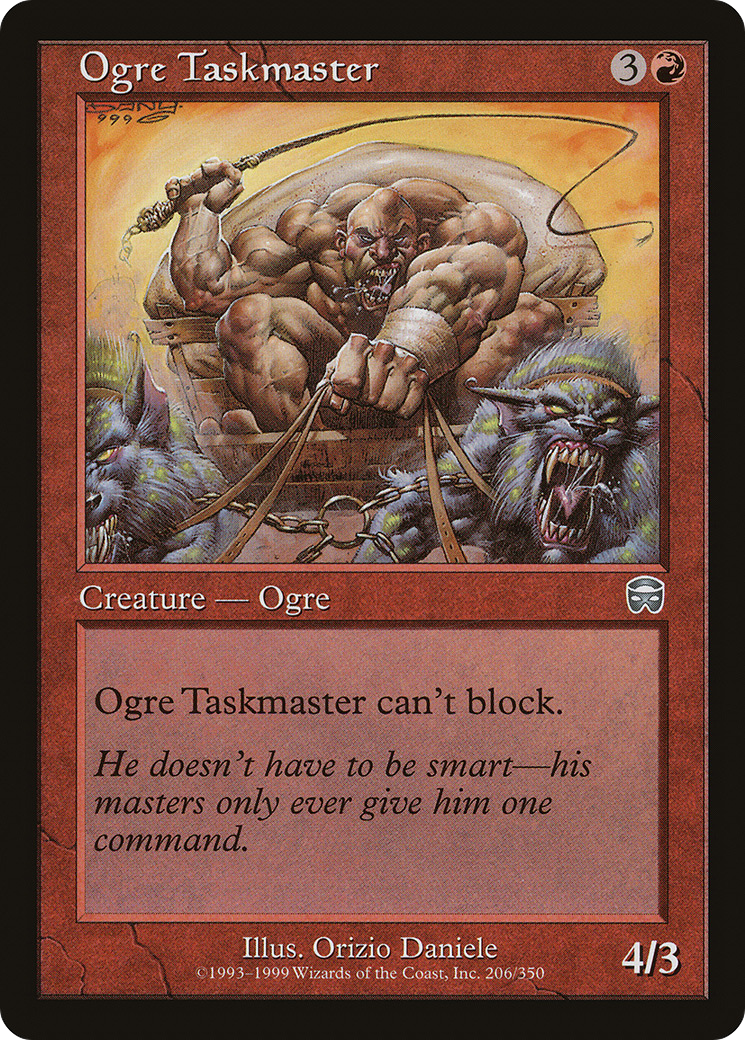 Ogre Taskmaster (MMQ-206) - Mercadian Masques - Premium MTG Single from Wizards of the Coast - Just $0.25! Shop now at Game Crave Tournament Store