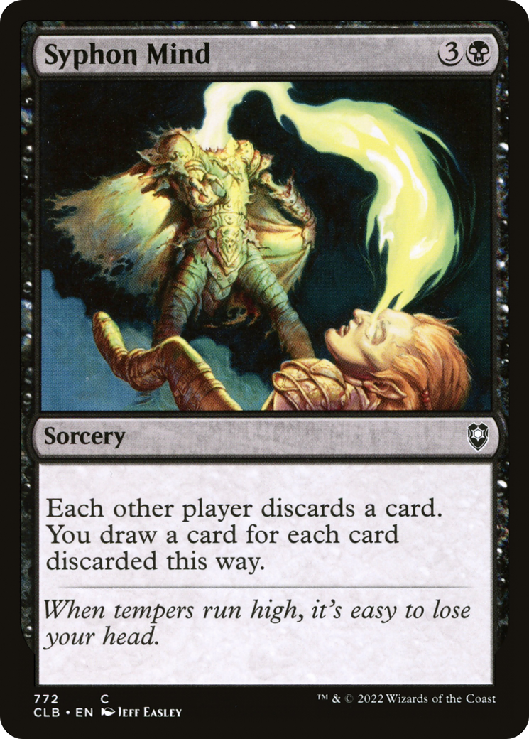 Syphon Mind (CLB-772) - Commander Legends: Battle for Baldur's Gate - Premium MTG Single from Wizards of the Coast - Just $0.14! Shop now at Game Crave Tournament Store