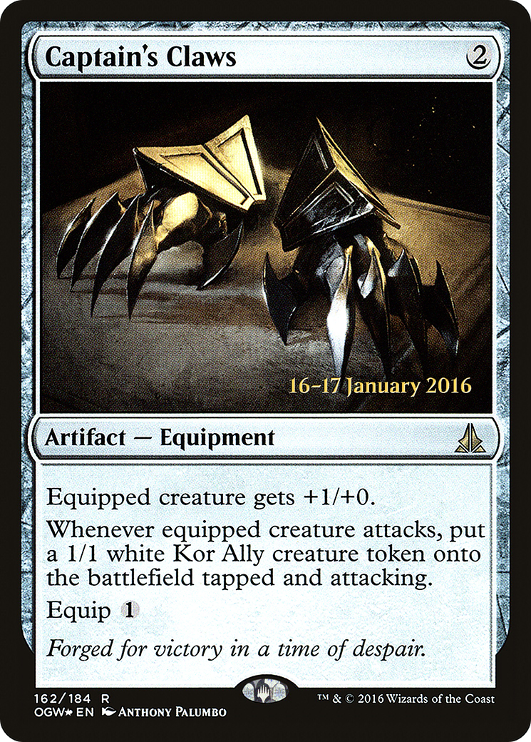 Captain's Claws (POGW-162S) - Oath of the Gatewatch Promos Foil - Premium MTG Single from Wizards of the Coast - Just $0.90! Shop now at Game Crave Tournament Store