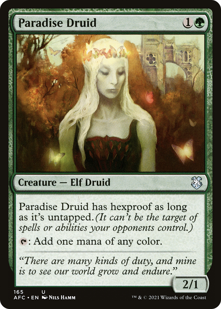 Paradise Druid (AFC-165) - Forgotten Realms Commander - Premium MTG Single from Wizards of the Coast - Just $0.08! Shop now at Game Crave Tournament Store