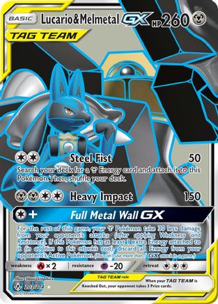 Lucario & Melmetal-GX 203/214 - Unbroken Bonds Holofoil - Premium Pokemon Single from Nintendo - Just $8.50! Shop now at Game Crave Tournament Store