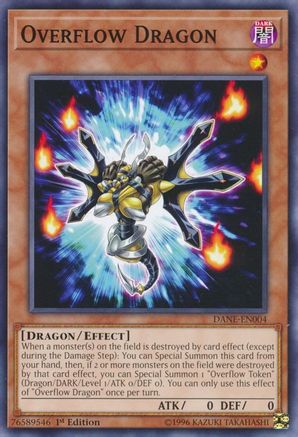 Overflow Dragon (DANE-EN004) - Dark Neostorm 1st Edition - Premium Yugioh Single from Konami - Just $0.25! Shop now at Game Crave Tournament Store