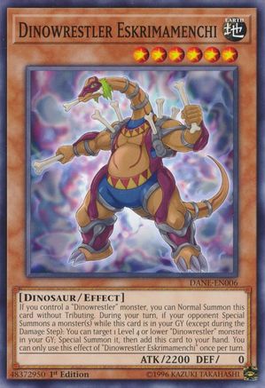 Dinowrestler Eskrimamenchi (DANE-EN006) - Dark Neostorm 1st Edition - Premium Yugioh Single from Konami - Just $0.25! Shop now at Game Crave Tournament Store
