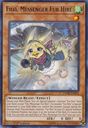 Filo, Messenger Fur Hire (DANE-EN015) - Dark Neostorm Unlimited - Premium Yugioh Single from Konami - Just $0.62! Shop now at Game Crave Tournament Store