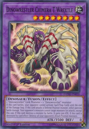 Dinowrestler Chimera T Wrextle (DANE-EN030) - Dark Neostorm 1st Edition - Premium Yugioh Single from Konami - Just $0.25! Shop now at Game Crave Tournament Store