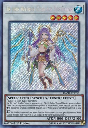 Ib the World Chalice Justiciar (DANE-EN035) - Dark Neostorm Unlimited - Premium Yugioh Single from Konami - Just $1.18! Shop now at Game Crave Tournament Store