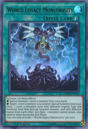 World Legacy Monstrosity (DANE-EN059) - Dark Neostorm 1st Edition - Premium Yugioh Single from Konami - Just $0.46! Shop now at Game Crave Tournament Store