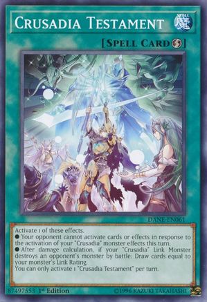 Crusadia Testament (DANE-EN061) - Dark Neostorm Unlimited - Premium Yugioh Single from Konami - Just $0.25! Shop now at Game Crave Tournament Store