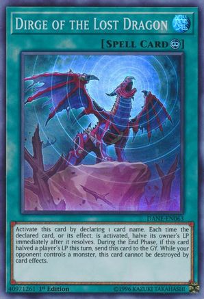 Dirge of the Lost Dragon (DANE-EN063) - Dark Neostorm 1st Edition - Premium Yugioh Single from Konami - Just $0.25! Shop now at Game Crave Tournament Store