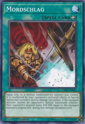 Mordschlag (DANE-EN065) - Dark Neostorm Unlimited - Premium Yugioh Single from Konami - Just $0.25! Shop now at Game Crave Tournament Store