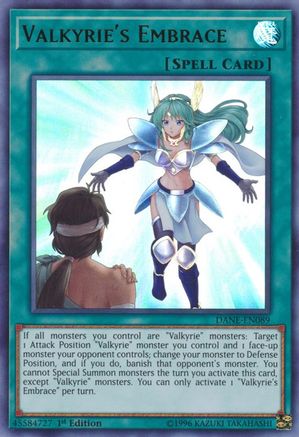 Valkyrie's Embrace (DANE-EN089) - Dark Neostorm 1st Edition - Premium Yugioh Single from Konami - Just $0.42! Shop now at Game Crave Tournament Store