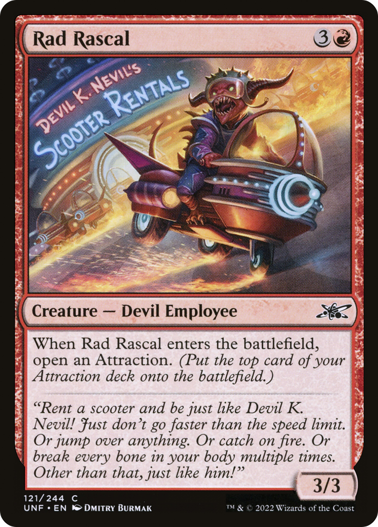 Rad Rascal (UNF-121) - Unfinity Foil - Premium MTG Single from Wizards of the Coast - Just $0.13! Shop now at Game Crave Tournament Store