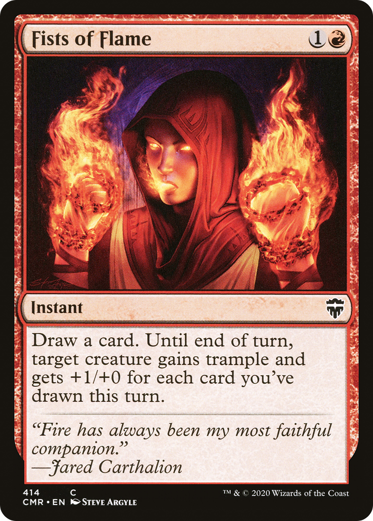Fists of Flame (CMR-414) - Commander Legends - Premium MTG Single from Wizards of the Coast - Just $0.25! Shop now at Game Crave Tournament Store