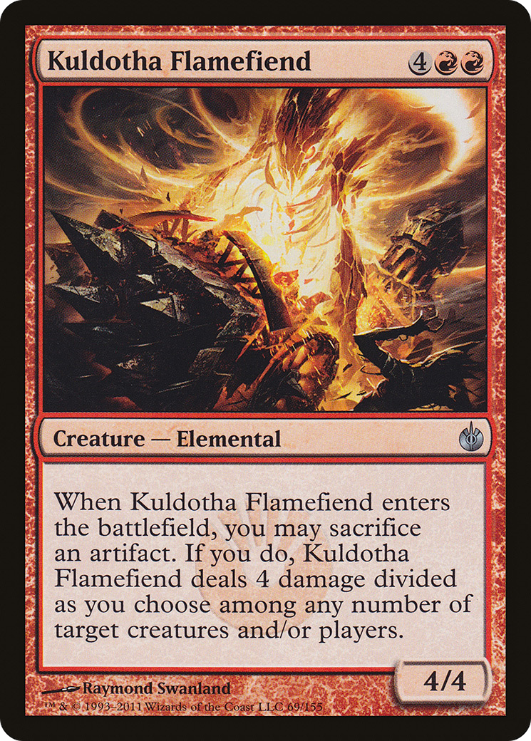 Kuldotha Flamefiend (MBS-069) - Mirrodin Besieged Foil - Premium MTG Single from Wizards of the Coast - Just $0.08! Shop now at Game Crave Tournament Store