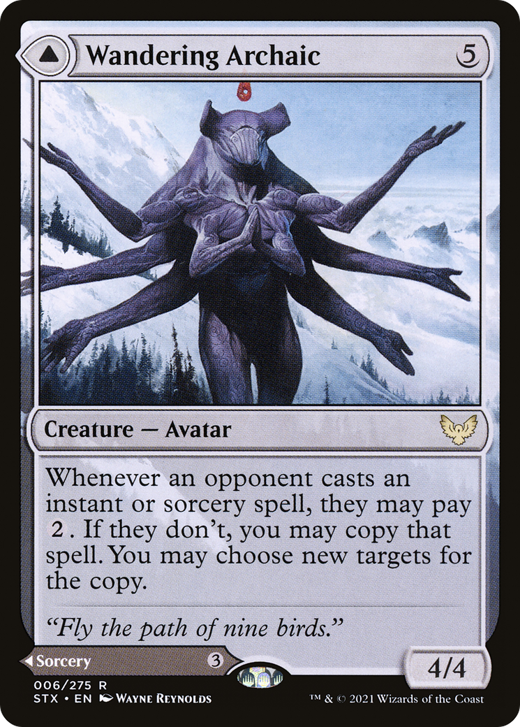 Wandering Archaic // Explore the Vastlands (STX-006) - Strixhaven: School of Mages Foil - Premium MTG Single from Wizards of the Coast - Just $1.85! Shop now at Game Crave Tournament Store