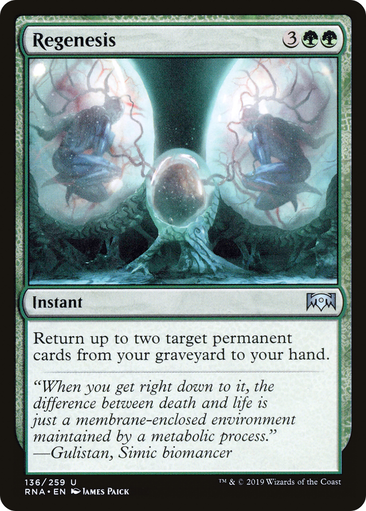 Regenesis (RNA-136) - Ravnica Allegiance - Premium MTG Single from Wizards of the Coast - Just $0.08! Shop now at Game Crave Tournament Store