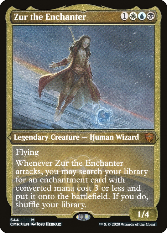 Zur the Enchanter (CMR-544) - Commander Legends Etched Foil - Premium MTG Single from Wizards of the Coast - Just $0.72! Shop now at Game Crave Tournament Store